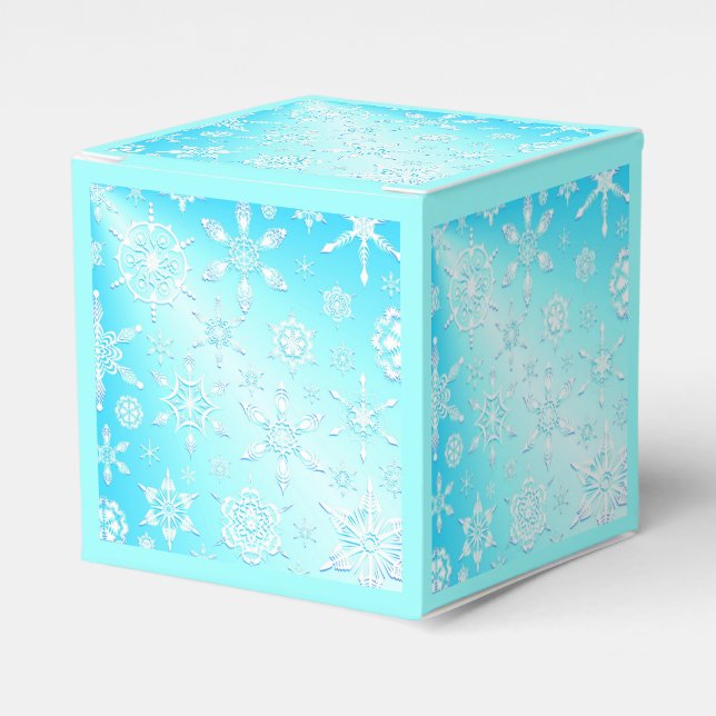 Crystal Snowflakes Pattern Geschenkschachtel (Vorderseite)