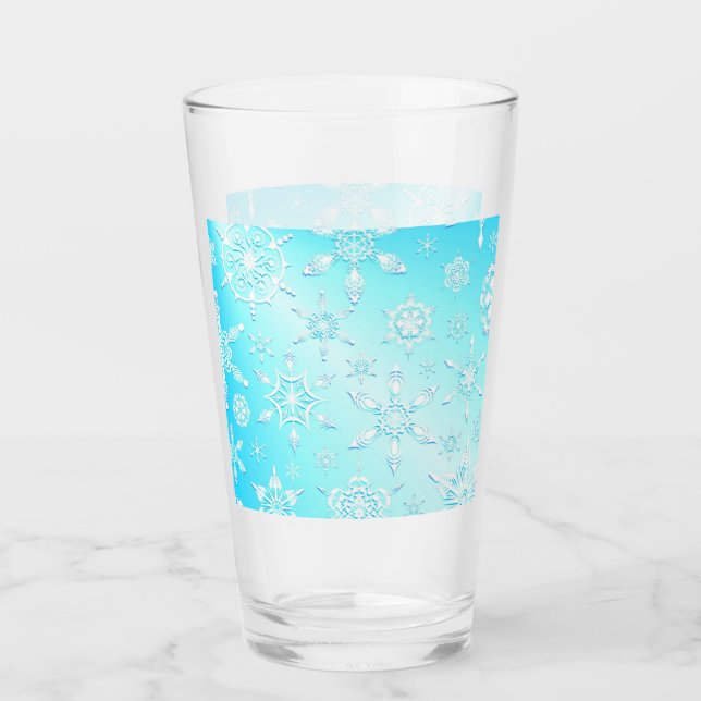 Crystal Snowflakes Pattern Glas (Vorderseite)