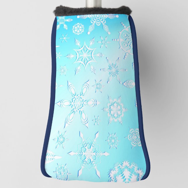 Crystal Snowflakes Pattern Golf Headcover (Rotieren 90)