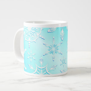 Crystal Snowflakes Pattern Jumbo-Tasse