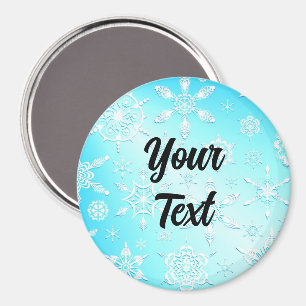 Crystal Snowflakes Pattern Magnet