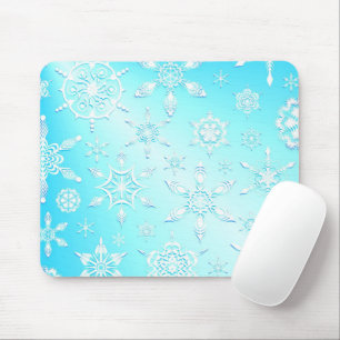 Crystal Snowflakes Pattern Mousepad