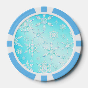 Crystal Snowflakes Pattern Pokerchips
