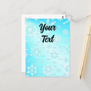 Crystal Snowflakes Pattern Postkarte