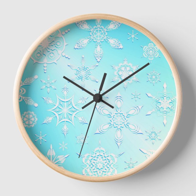 Crystal Snowflakes Pattern Uhr (Vorderseite)