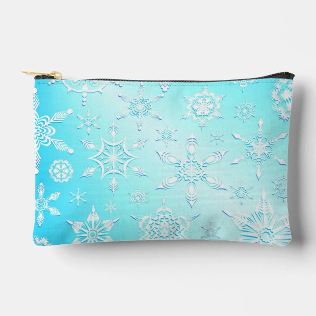 Crystal Snowflakes Pattern Zubehörtasche (Vorderseite)
