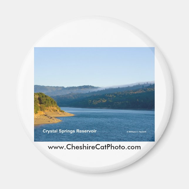 Crystal Springs Reservoir California Products Magnet (Vorne)