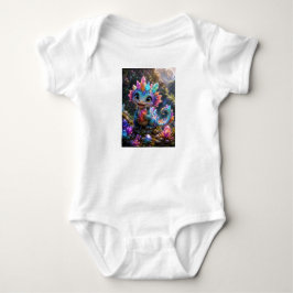 Crystal Sprout – Süße Kristall-Drache Fantasy-Kuns Baby Strampler