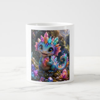Crystal Sprout – Süße Kristall-Drache Fantasy-Kuns Jumbo-Tasse