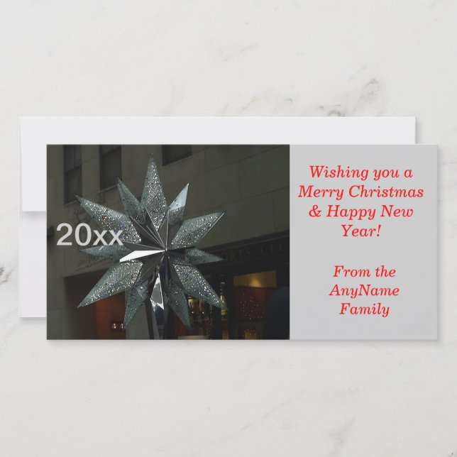 Crystal Star Yeliday Foto Card Feiertagskarte (Vorderseite)