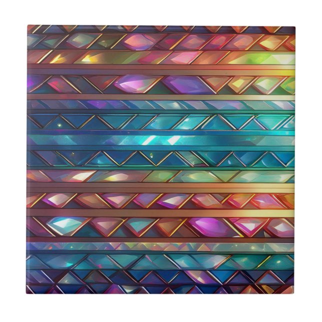 Crystal Stripes Aglow Fliese (Vorderseite)