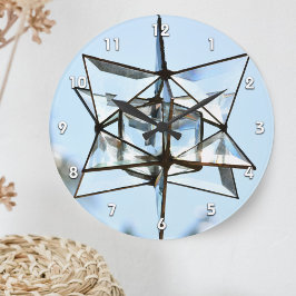 Crystal SunCatcher Light Blue Acrylic Wall Clock Große Wanduhr