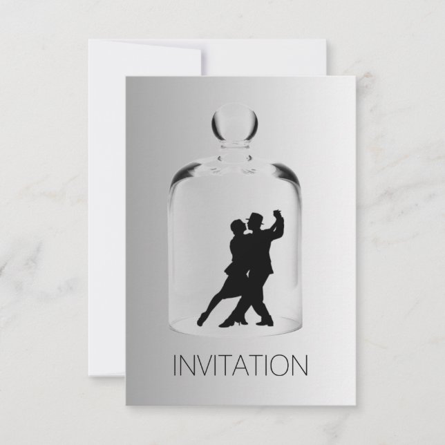 Crystal Tango Night Club Party Einladung (Vorderseite)