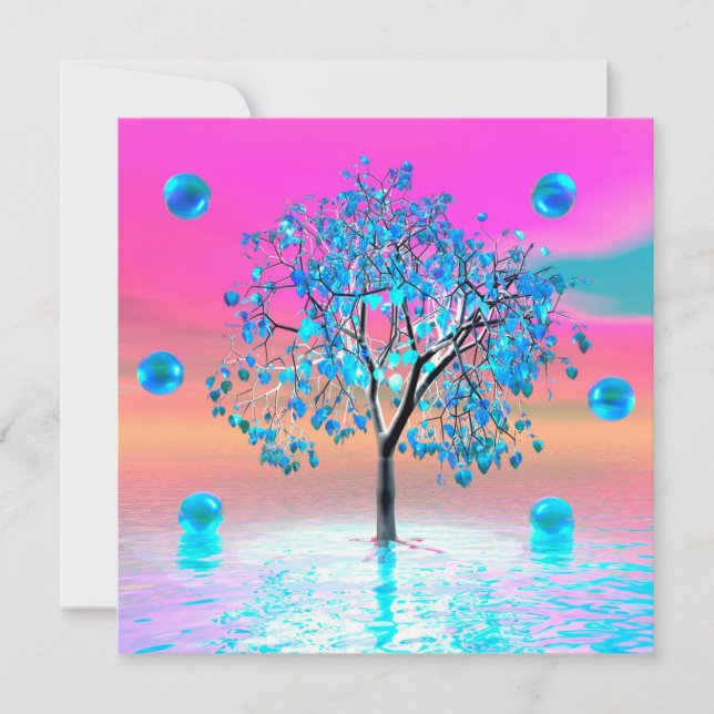 Crystal Tree Sunrise Karte (Vorderseite)