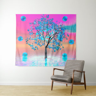 Crystal Tree Sunrise Tapestry Wandteppich