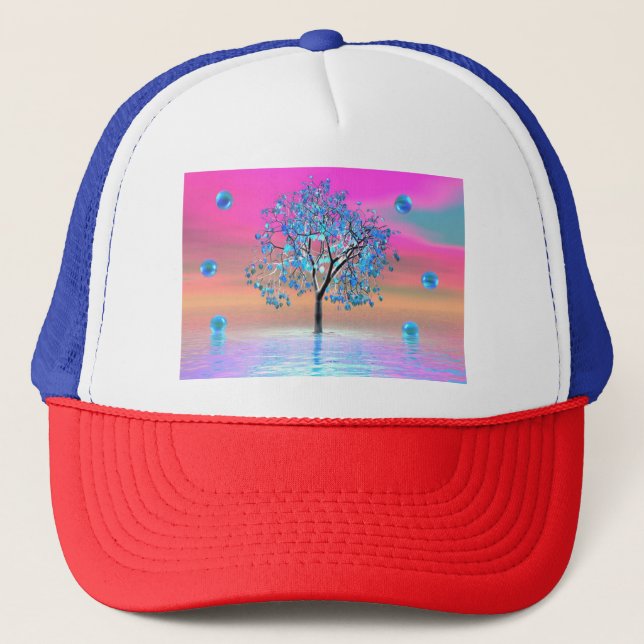 Crystal Tree Sunrise Truckerkappe (Vorderseite)