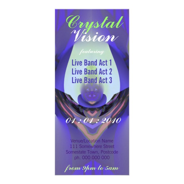 Crystal Vision Event Flyer Werbekarte (Vorne)