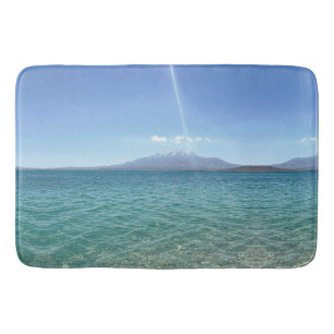 Crystal Water View Blue Sky Beach Vibe Friedlich Badematte