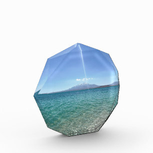 Crystal Water View Blue Sky Beach Vibe Friedlich Fotoblock