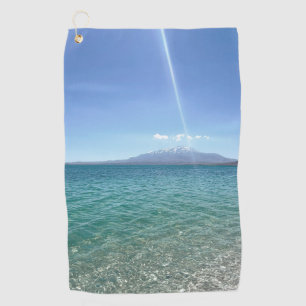 Crystal Water View Blue Sky Beach Vibe Friedlich Golfhandtuch