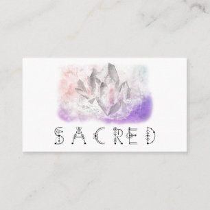 *~* Crystal Watercolor Energy Healing Arts Sacro Visitenkarte