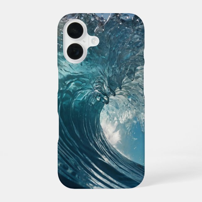 Crystal Wave iPhone 16 Hülle (Rückseite)