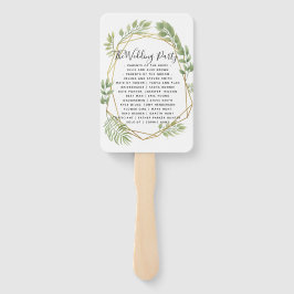 Crystal wedding HAND FANS Programmordnung Fächer