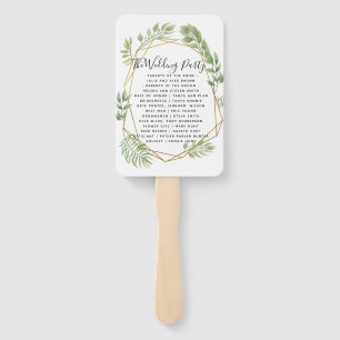Crystal wedding HAND FANS Programmordnung Fächer