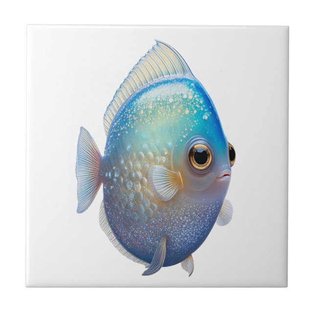Crystal White Fish Fliese (Vorderseite)