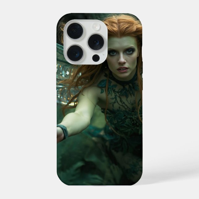 Crystal Wing Alien Frau – Natur Fantasy Sci-Fi  iPhone Hülle (Rückseite)