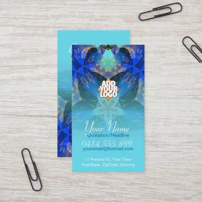 Crystalia Spirit Business Card Visitenkarte (Vorderseite/Rückseite Beispiel)