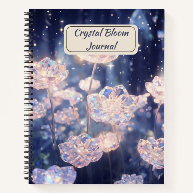 Crystalized-Blume Notizbuch (Vorderseite)