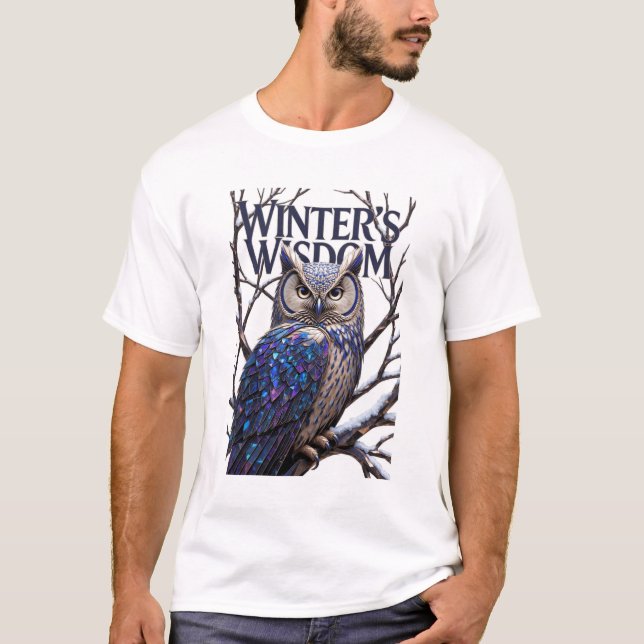 Crystalized Forest Owl T-Shirt, Premium  T-Shirt (Vorderseite)