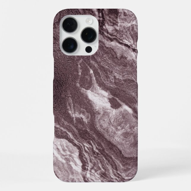 Crystalized Mauve Agate | Dusty Rose Rosa Marmor iPhone Hülle (Rückseite)