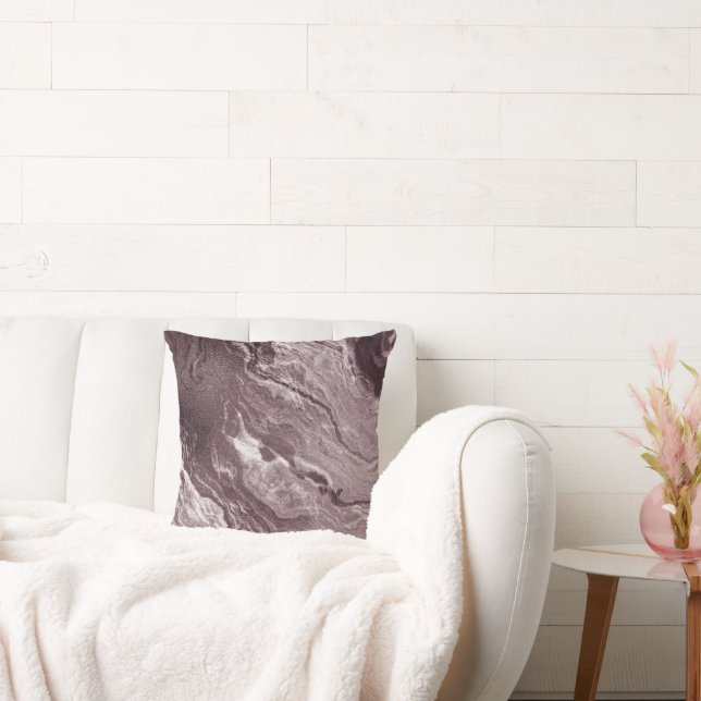 Crystalized Mauve Agate | Dusty Rose Rosa Marmor Kissen (Liege)