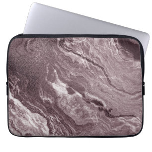 Crystalized Mauve Agate Dusty Rose Rosa Marmor Laptopschutzhülle