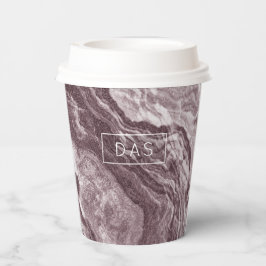 Crystalized Mauve Agate | Dusty Rose Rosa Marmor Pappbecher