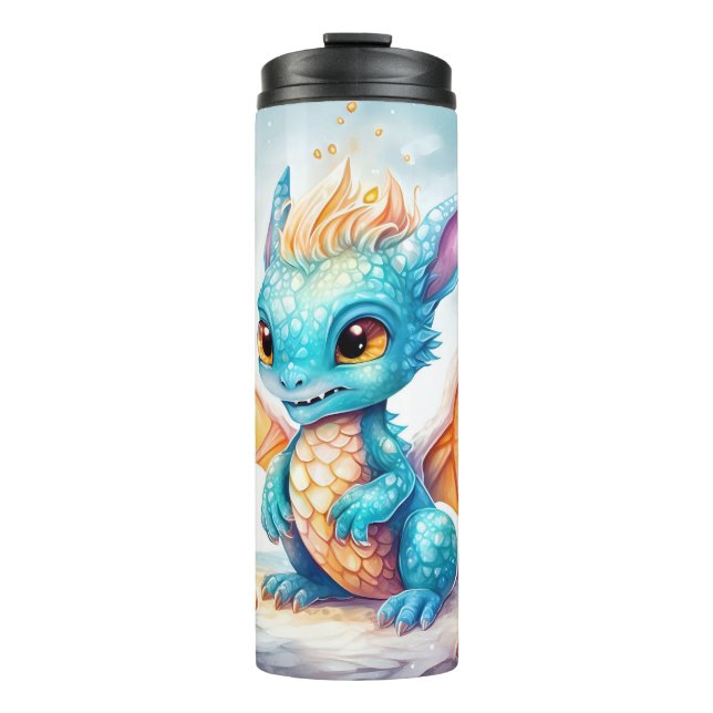 Crystalized Niedlich Baby Blue Dragon-68799 Thermosbecher (Vorderseite)
