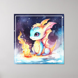 Crystalized Niedlich Baby Dragon-68799 Leinwanddruck