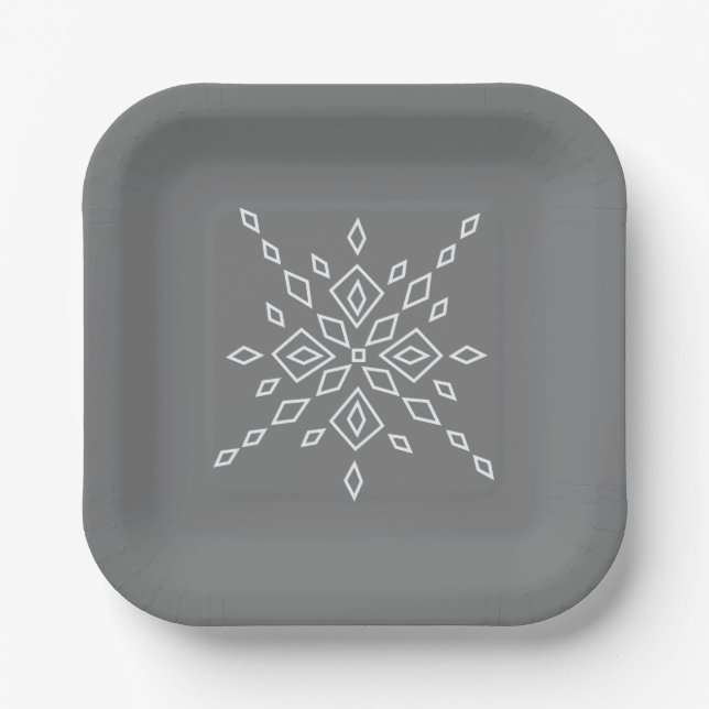 Crystalized Snowflake Pappteller (Vorderseite)