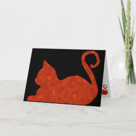 CrystalKatz Red Cat Grußkarten Karte