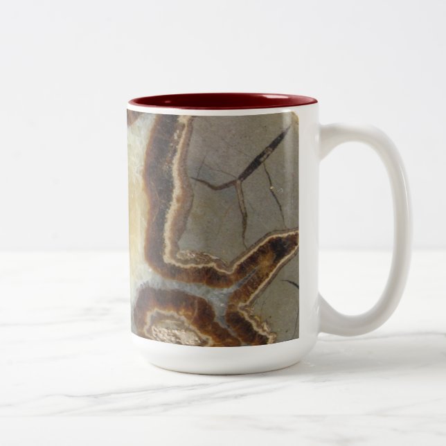 Crystallisiertes Gesteinsdesign Zweifarbige Tasse (Rechts)