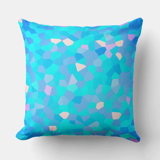 Crystallized Shades of Blue Kissen (Vorderseite)