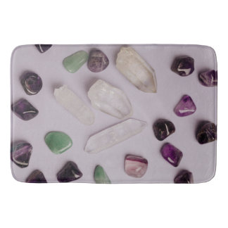 Crystals Gems Energy Vibes Design Bath Mat Badematte