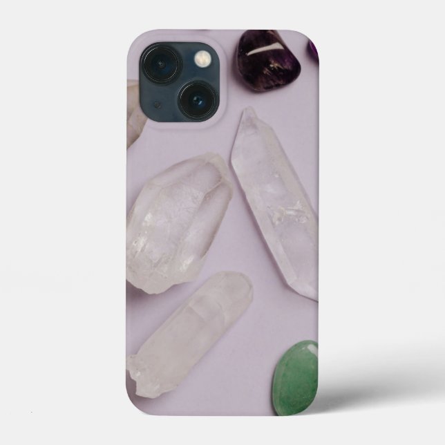 Crystals Gems Energy Vibes Design iPhone Case (Rückseite)