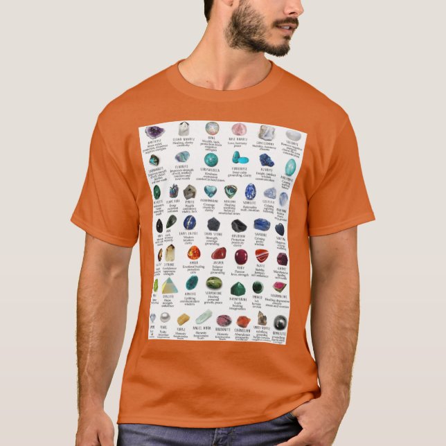crystals gemstones identification Premium retro T-Shirt (Vorderseite)