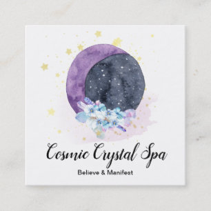 *~* Crystals Moon Sky Cosmos Stars Universum Quadratische Visitenkarte