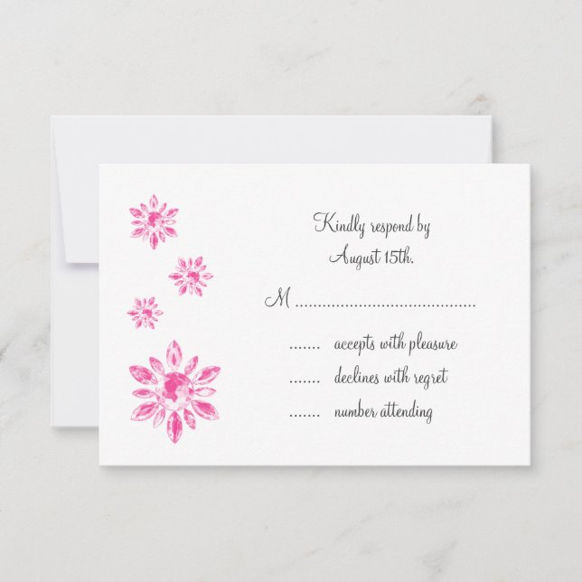 Crystal's Wedding RSVP (weiß) (Vorderseite)