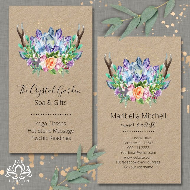 Crystals Yoga Energy Healer Psychische Reiki Welln Visitenkarte (Von Creator hochgeladen)
