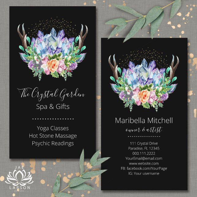 Crystals Yoga Energy Healer Psychische Reiki Welln Visitenkarte (Von Creator hochgeladen)